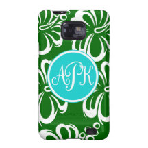 Monogram Hibiscus Flowers Samsung Galaxy SII Cover
