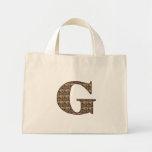 Monogram Initial G Elegant Floral Tote Bag