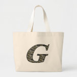 Monogram Initial G Hydrangea Floral Tote Bag
