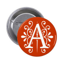 Monogram Letter A Buttons