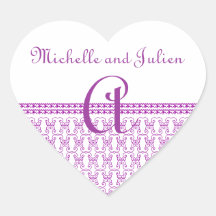 Monogram Letter A Purple Sticker