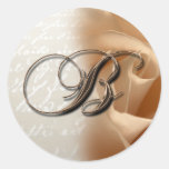 Monogram Letter B 2008 Wedding Envelope Seal stickers