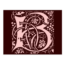 Monogram Letter B Post Card