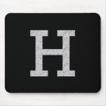 Monogram Letter H Mouse Pad