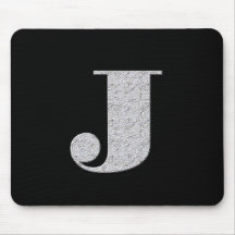 Monogram Letter J Mouse Pads