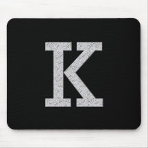 Monogram Letter K Mousepad