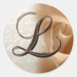 Monogram Letter L 2008 Wedding Envelope Sticker stickers
