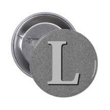 Monogram Letter L Pinback Button