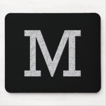 Monogram Letter M Mouse Pads