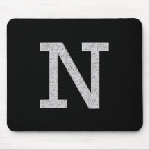Monogram Letter N Mouse Pads