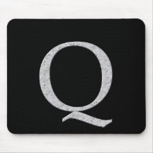 Monogram Letter Q Mouse Mat