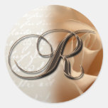 Monogram Letter R 2008 Wedding Envelope Seal stickers