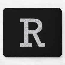 Monogram Letter R Mouse Mat