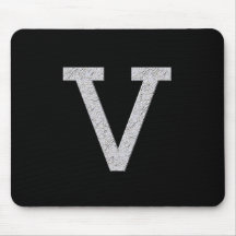 Monogram Letter V Mousemat