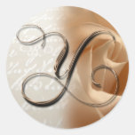 Monogram Letter Y 2008 Wedding Envelope Sticker stickers