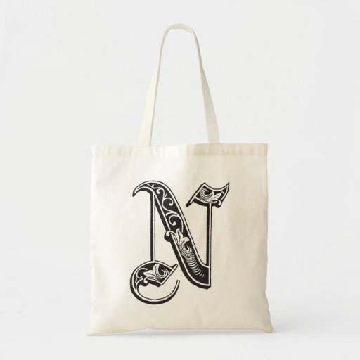 Monogram N tote bag