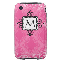 Monogram Pink Antique iPhone 3 Case-Mates