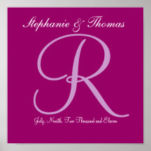 Monogram Poster-Classic Wedding