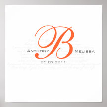 Monogram Poster-Wedding Vow