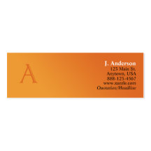 Monogram Profile Card (A) Business Card Template