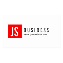Monogram Red Square Interiors Business Card