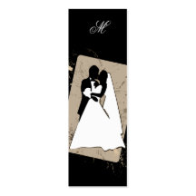 Monogram Wedding Bookmark Business Card Templates