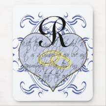 Monogram Wedding Invitations & Gifts Mouse Pad