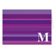 Monogram with a Colourful Striped Background - M Greeting Card