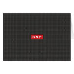 Monogrammed Black Tread NoteCard
