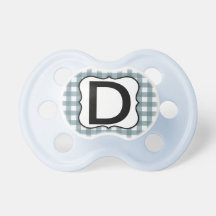 Monogrammed Blue Pacifier
