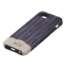 Monogrammed Blue Wood Planks Rustic Country iPhone 5 Covers