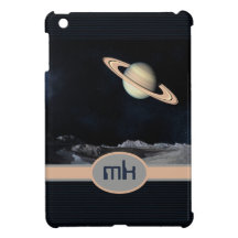 Monogrammed Fantasy Saturn Rising Landscape Space Cover For The iPad Mini