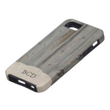 Monogrammed Wood and Parchment Rustic Country