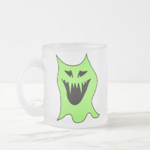 Monster Cartoon. Green and Black. Mug