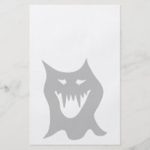 Monster Ghost Cartoon in Grey. Custom Flyer
