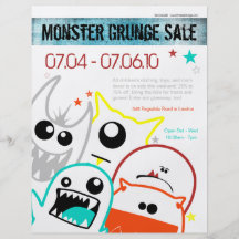 Monster Grunge Sale Flyers