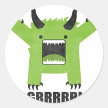 monster round sticker