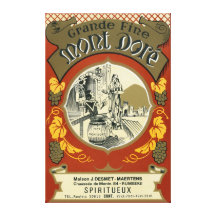 Mont Dore Wine LabelEurope Canvas Print