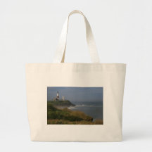 Montauk Lighthouse and Cliffs Canvas Bags