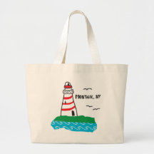 Montauk Lighthouse Tote Bag