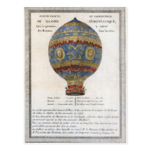 Montgolfier Brothers 1783 Hot Air Balloon Flight Post Cards