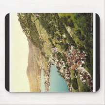 Montreux. View from Chambebaud, Geneva Lake, Switz Mouse Pad