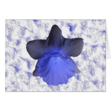 Moody Blue Dripping Daffodil Greeting Card