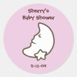 Moon and Star Sticker for Baby Shower favour