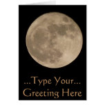 Moon Card Romantic Full Moon Custom Greeting Card