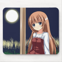 Moon Night Anime Girl Mousepad
