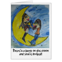 Moon Party Card