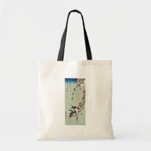 Moon,swallows and peach blossoms by Ando,Hiroshige Tote Bag
