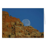 Moonrise over the Cliffs in Zion Greeting Cards