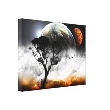 Moons Surreal Fantasy Stretched Canvas Prints